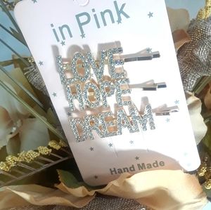New 3 pc. set Rhinestone hairpins hair clips